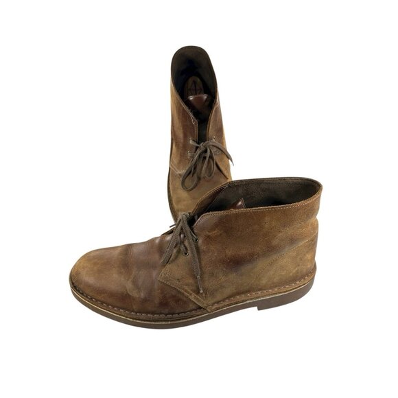 Clarks Originals Men 13 M Brown Leather Chukka Lace Up  Ankle Desert Boots - Picture 1 of 9